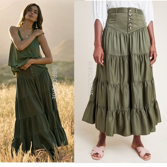 Anthropologie Dresses & Skirts - Anthropologie Lainey Tiered Maxi Skirt